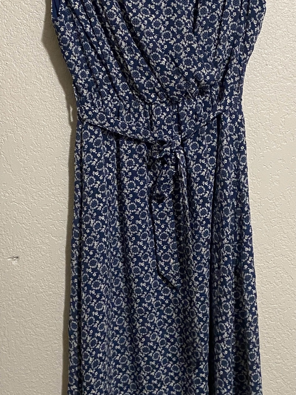 bishop + young Navy and White Floral Maxi Dress